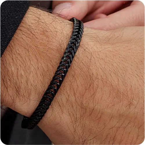 Miniatura 9 de Galis Pulsera Dvir para hombre, acero inoxidable para hombres, pulseras de cadena de cuerda que no se deslustra, regalo de cumpleaños elegante
