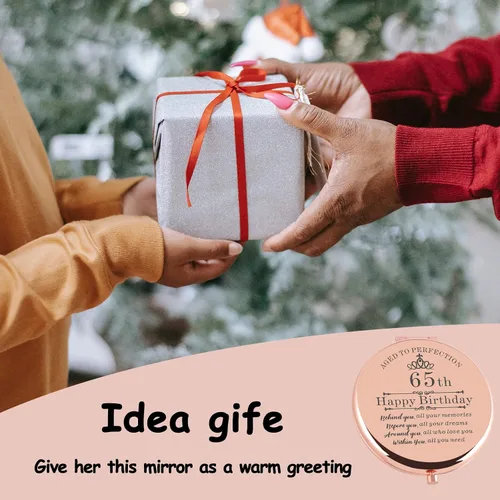 Miniatura 3 de Regalos para niñas de 15 años para cumpleaños, espejo compacto de viaje de oro rosa, ideas de regalo de cumpleaños 15 para adolescentes, niñas