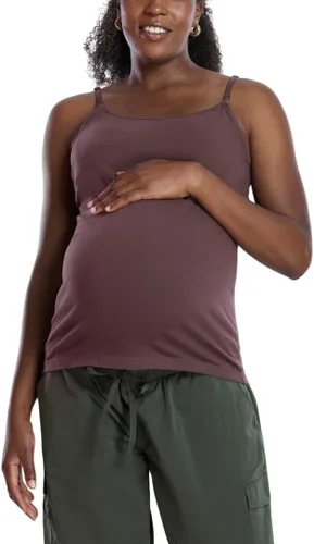 Miniatura 16 de Motherhood Maternity Camiseta sin mangas de lactancia con clip para mujer con correas ajustables y brasier integrado para lactancia materna