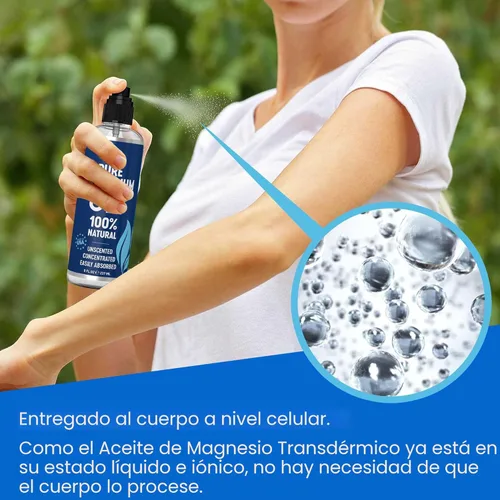 Miniatura 6 de Atomizador de aceite de magnesio 100 % puro, fuerza extra de 0.12 oz por onza, tamaño grande de 8 oz, alivia el dolor y ayuda a dormir de manera