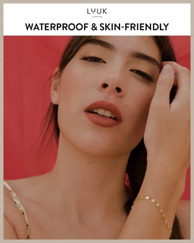 Miniatura 3 de LUUK LIFESTYLE Pulsera de acero inoxidable con colgante y tarjeta de felicidad, filigrana y joyería minimalista para mujer, idea de regalo única