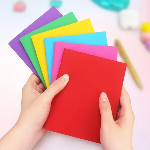 Miniatura 5 de Tamaki Paquete de 6 libros coloridos en blanco para que los niños escriban, dibujen, lindo cuaderno de bocetos para niños, 6