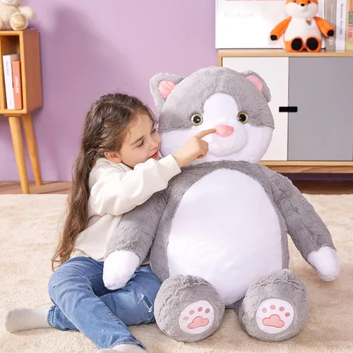 Miniatura 5 de IKASA Juguete de Peluche de Gato Gigante, Gatito Grande Lindo de 30", Juguetes Suaves Jumbo Enormes, Peluche Esponjoso Gordito de Gran