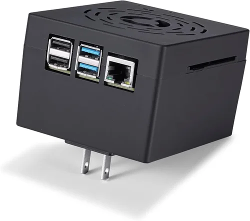 Miniatura 3 de Vilros Raspberry Pi Plug 'n' Pi- A Raspberry Pi Funda y fuente de alimentación Todo en uno Solución (Pi 4, Negro)