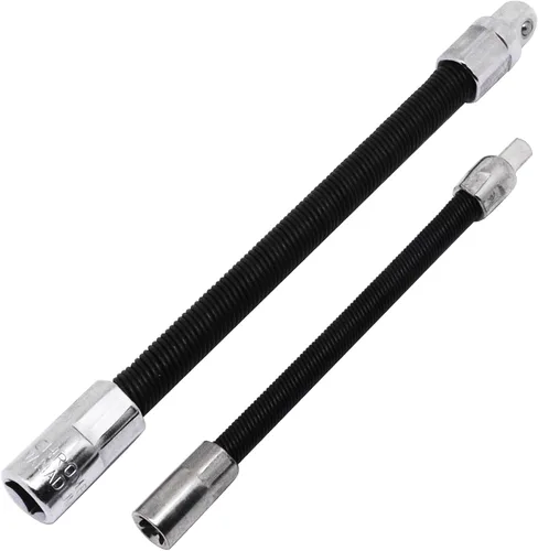 Miniatura 9 de Extensión de Dado Flexible de 3/8", Extensión de Llave Flexible Mango Conductor de Dado 2 Piezas (8 Pulgadas, 12 Pulgadas)