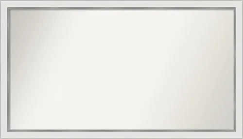 Miniatura 6 de Amanti Art Espejo de baño blanco para sobre el fregadero, 30 x 35 pulgadas, espejo de tocador rectangular estrecho de Eva de oro blanco, marco