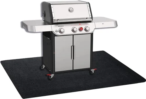 Brinman Tapete para debajo de la parrilla, tapete protector de aceite absorbente de alta calidad de 36 x 48 pulgadas para terraza y patio, tapete de