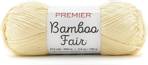Miniatura 21 de Premier Yarns Hilo de bambú Fair DK, para tejer y tejer, mezcla de algodón para tejido y ganchillo en climas cálidos, color marfil