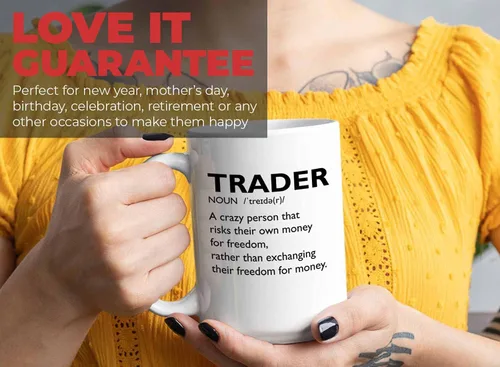 Miniatura 7 de Taza de café del mercado de valores – Definición del comerciante Crazy Person – Day Trader Brokers Asesor financiero Inversor Ahorro de oficina