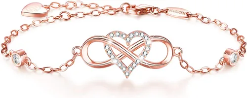 Miniatura 15 de BlingGem - Pulsera de plata esterlina 925, diseño de cruz, símbolo de buena fe, infinito clásico, religioso, multiuso, para mujer, adolescentes
