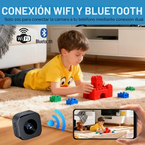 Miniatura 2 de ZMDCAM Mini cámara de seguridad, 1080P HD WiFi para el hogar, cámara interior y exterior para bebé/mascota/niñera, cámara IP visión remota