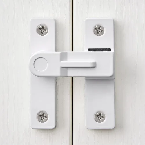 Miniatura 7 de INIRET Cerradura de puerta de granero abatible de 180 grados, cerraduras doradas resistentes para puerta, cerradura de cerrojo de seguridad