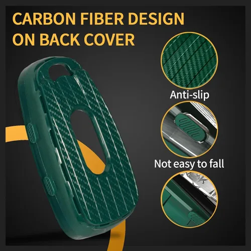 Miniatura 3 de Funda para llavero de TPU compatible con Chevy Blazer Camaro Cruze Equinox Malibu Sonic Traverse TRAX textura de fibra de carbono transparente 3, 4
