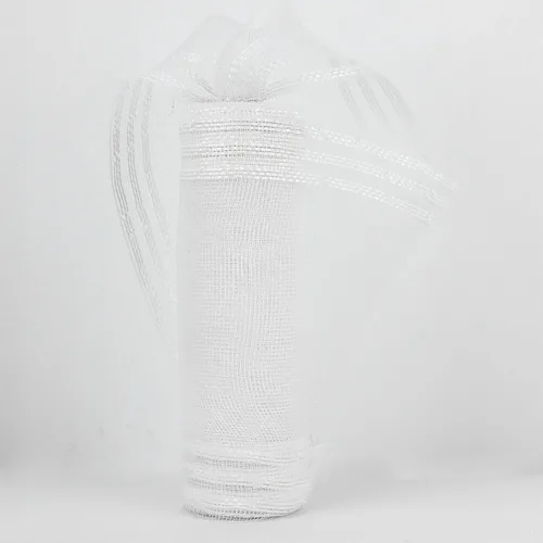 Miniatura 19 de HUIHUANG Cinta de malla decorativa de plata de 10 pulgadas de ancho deluxe, malla de plata blanca láser para Navidad, suministros para hacer Lámina