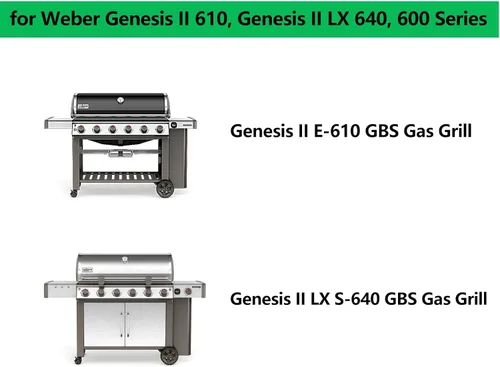 Miniatura 4 de Hongso 7538 9813 - Barras aromatizantes de acero inoxidable para Weber Genesis I - IV y 1000-5000, modelos Genesis Platinum I y II con panel