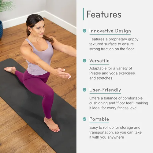 Miniatura 4 de Balanced Body EcoWise - Alfombrilla de pilates, almohadilla antideslizante suave para fitness, entrenamiento, ejercicio y entrenamientos en casa