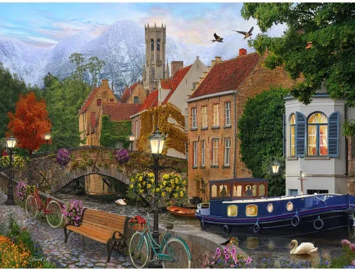 Miniatura 3 de Vermont Christmas Company Rompecabezas de 550 piezas del lago de Italia