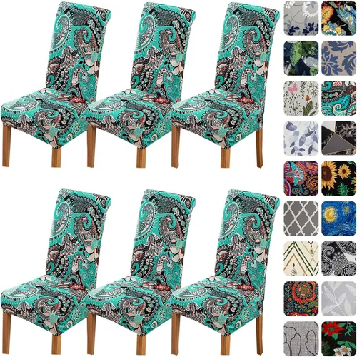 Miniatura 64 de HZDHCLH Juego de 6 fundas grises para sillas Parsons de elastano para comedor, fundas elásticas de elastano para sillas Parsons, fundas de asiento