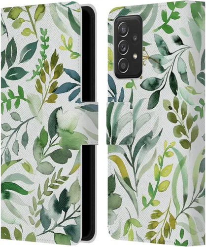 Miniatura 8 de Head Case Designs Officially Licensed Ninola Artsy Ink Flowers Botanical Patterns Leather Wallet Case Compatible with Samsung Galaxy A53 5G (2022)