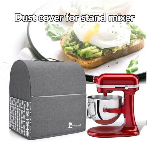 Miniatura 7 de Yarwo Funda para batidora de pie compatible con batidora KitchenAid de 6-8 cuartos, cubierta protectora contra el polvo con asa superior y bolsillos