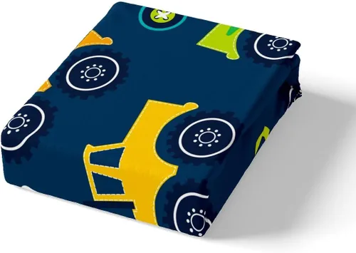 Miniatura 8 de Feelyou Juego de ropa de cama de dibujos animados de construcción para niños, juego de edredón para niños y niñas, camiones de equipo, decoración