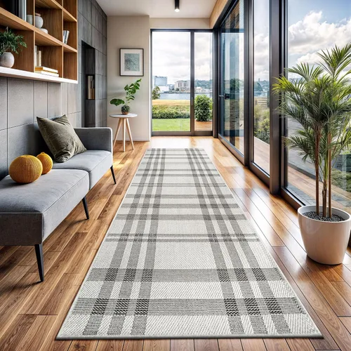 Miniatura 59 de CAMILSON Easy Alfombra de yute, 2 x 3 pulgadas, interiores y exteriores, fibra gris oscuro, para sala de estar, patio y cocina, diseño tejido