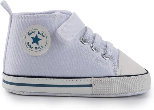 Miniatura 4 de KIDSUN zapatos deportivos altos hasta el tobillo para bebés, niños y niñas con suela antideslizante, suaves, para recién nacidos, zapatos