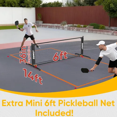 Miniatura 3 de Portable Pickleball Rebounder Net with Kitchen Lines System, Solo Training Net System for Dinks, Volleys & Drives, Accuracy Trainer with Carry Bag