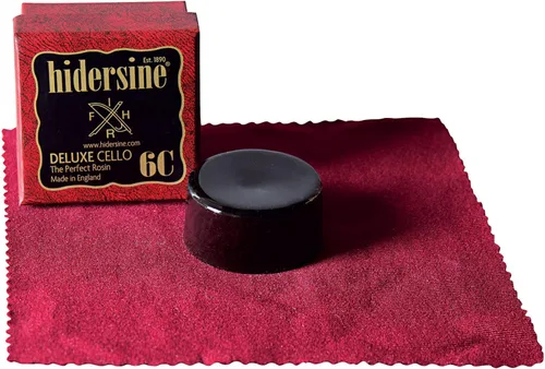 Hidersine VP-036C Series VI - Rosina para violonchelo – Pastel negro transparente de 1.28 oz en caja decorativa – Grado profesional, tono rico para