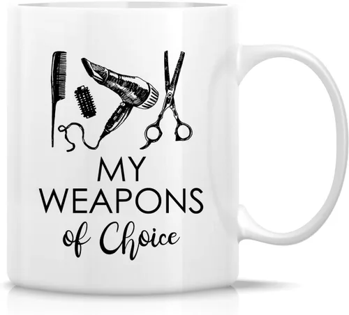 Miniatura 9 de Retreez Taza divertida – Taza de café de cerámica de 11 onzas con texto en inglés "I Make People Beautiful Hairstylist Hairdresser" de 11 onzas