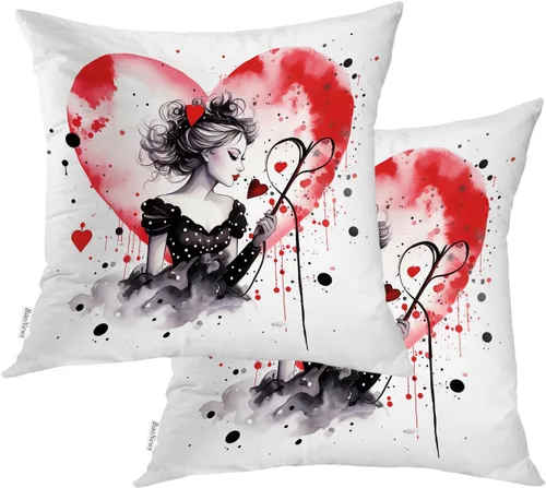Miniatura 17 de Geometric Patterns Throw Pillow Covers, Black and White Designs Cushion Cases Digital Blended Hidden Zipperl Decorative Pillow Covers Square 16X16