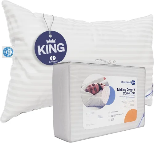 Miniatura 21 de Continental Bedding Almohada de Plumón de Ganso Serenity Plumón Blanco Húngaro 700 Fill Power Funda de Algodón Damasco 400TC Fabricado