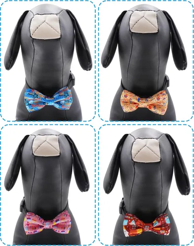 Miniatura 4 de PET SHOW Paquete de 10 corbatines de cumpleaños para perros pequeños, accesorios de collar deslizante para cachorros, gatos, mascotas, corbatines