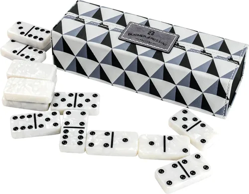 Miniatura 9 de Juego de dominó para adultos, juego de dominó doble de 6, 28 fichas blancas marmoleadas jumbo, juego de dominó para adultos y niños, juegos de mesa
