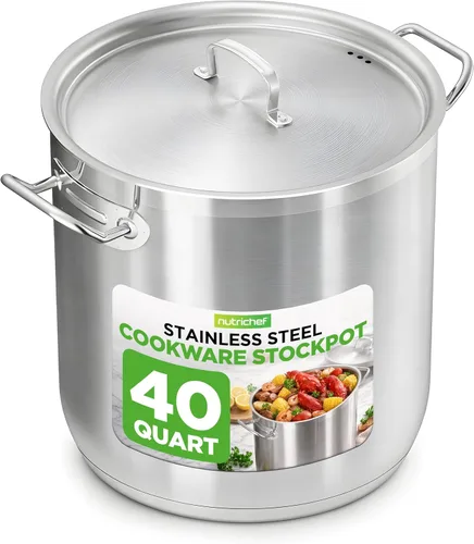 Miniatura 14 de NutriChef Cacerola de acero inoxidable de 2 cuartos – 18/8 de grado alimenticio resistente, olla para salsa, olla de cocción, olla a fuego lento