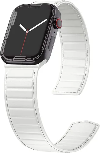 Miniatura 7 de LKEITY Correas magnéticas de cuero para Apple Watch Band 1.929 in 1.811 in 1.772 in 1.732 in 1.654 in 1.614 in 1.575 in, correa de cuero con imán