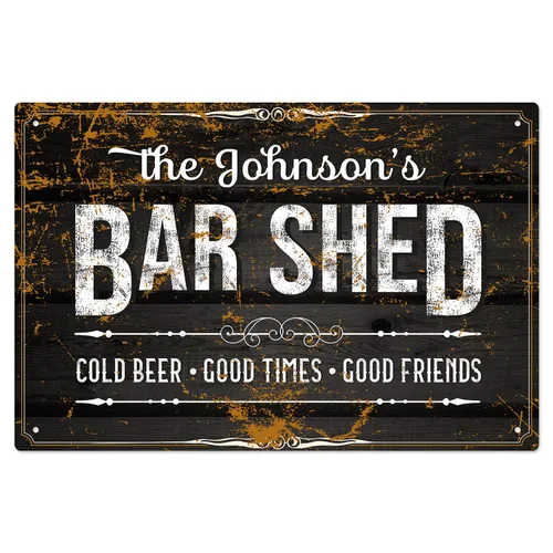 Miniatura 17 de Letrero de barra personalizado, nombre de barra rústico personalizado para decoración de interiores y exteriores, 10 x 14 pulgadas, aluminio 040