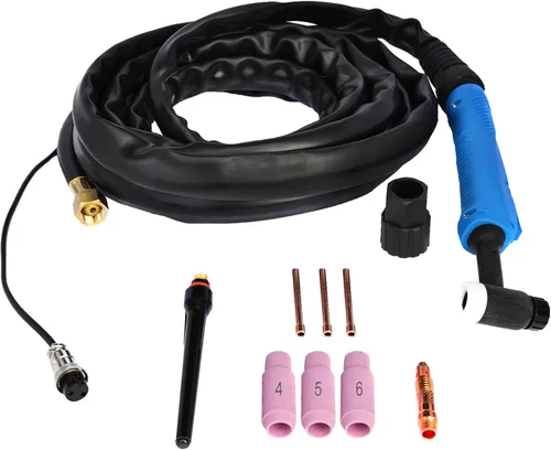 Miniatura 3 de LOTOS TIG200ACDC 200A AC/DC Soldador de aluminio Tig con soldador de arco DC Stick, inversor de onda cuadrada con pedal y regulador de argón
