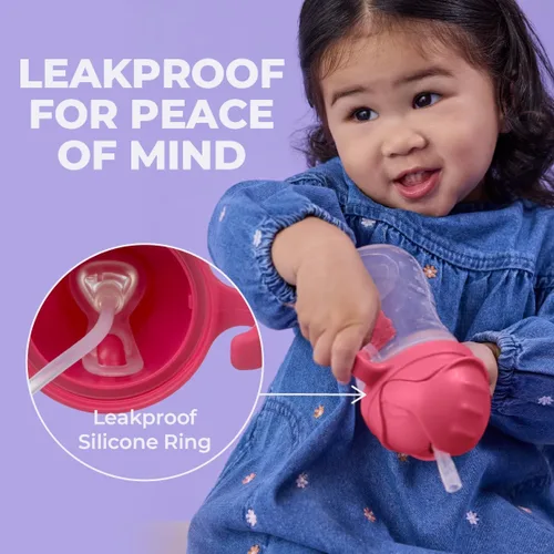Miniatura 5 de Lansinoh b.box - Vaso para beber con popote con peso para bebés de 6 meses en adelante, a prueba de fugas, sin BPA, taza de 8 onzas, para beber