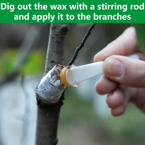 Miniatura 4 de Juego de cera para injerto de árbol, sellador de poda de heridas de árbol con cinta de sellado, cera de injerto para rosas, fruta, bonsái, arbustos