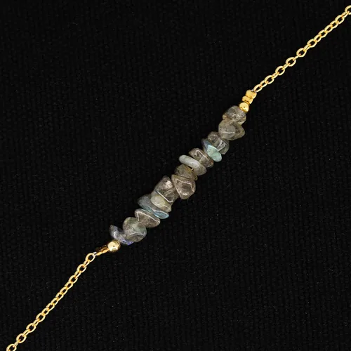 Miniatura 60 de Gempires Natural Chips Bar Bracelet, Energy Healing Crystals, Birthday, Gift for Her, Gemstone Jewelry 8 inch