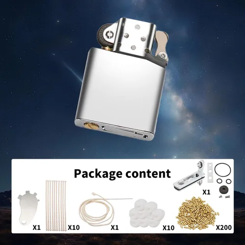 Miniatura 2 de Kit de reparación de encendedor: juego de pedernal y mecha para encendedores de líquido y de inserción