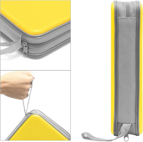 Miniatura 3 de Siveit Funda para CD, soporte para 80 CD/DVD, carteras para CD/DVD, fundas para discos de CD/DVD, organizador duro de plástico para CD/DVD