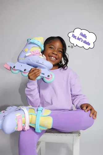 Miniatura 7 de Nattork Patines en línea para niñas, niños, adolescentes, niños de 4 a 16 años, 4 tamaños, cuchillas ajustables para cumpleaños en interiores