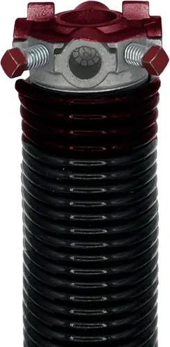Alcan Muelle de torsión para puerta de garaje (234 x 1,75 x 29) | Reemplazo de herida de mano derecha (lado izquierdo) (color cono: rojo), negro