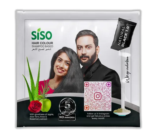 Miniatura 4 de Siso Color de cabello (0.71 oz) negro natural, paquete de 20
