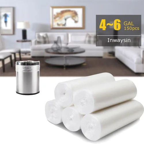 Miniatura 3 de Bolsas de basura pequeñas de 4 galones, bolsas de basura para cestas de basura para baño, cocina, oficina, hogar, dormitorio, automóvil