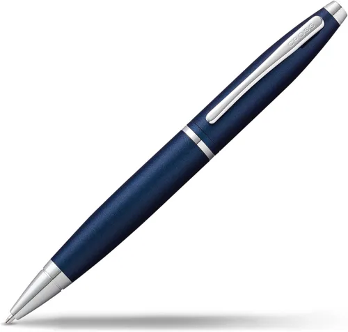 Miniatura 16 de Cross Calais - Bolígrafo recargable, tamaño mediano, incluye caja de regalo premium, color cromado/azul Cromo y azul
