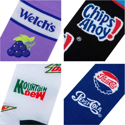 Miniatura 4 de Crazy Socks, Snack & Junk Food Themes, Fun Silly Novelty Crew, Large, Fun 8 Pack