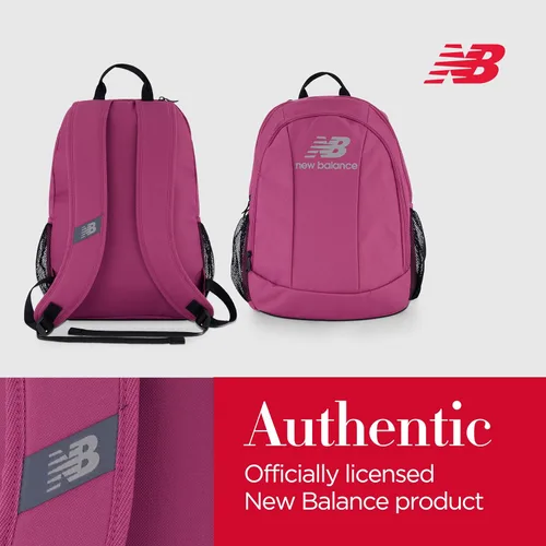 Miniatura 6 de New Balance Mochila para laptop, bolsa de viaje para hombres y mujeres, color borgoña, 19 pulgadas